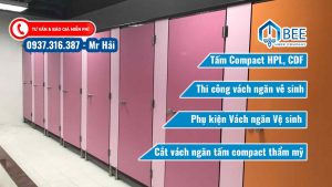 MBEE - Lắp đặt vách ngăn vệ sinh tấm compact tại Đà Nẵng