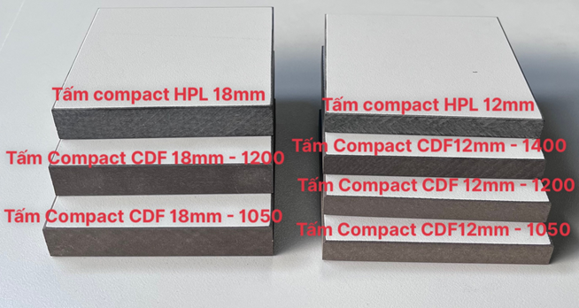 HÌNH ẢNH TẤM COMPACT VÀ TẤM CDF 12MM /18MM