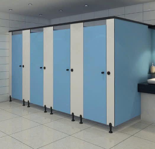 Vách Ngăn Vệ Sinh Tấm Compact HPL Cho Khu Công Nghiệp