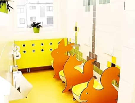 Vách ngăn vệ sinh trường mầm non bằng tấm Compact HPL