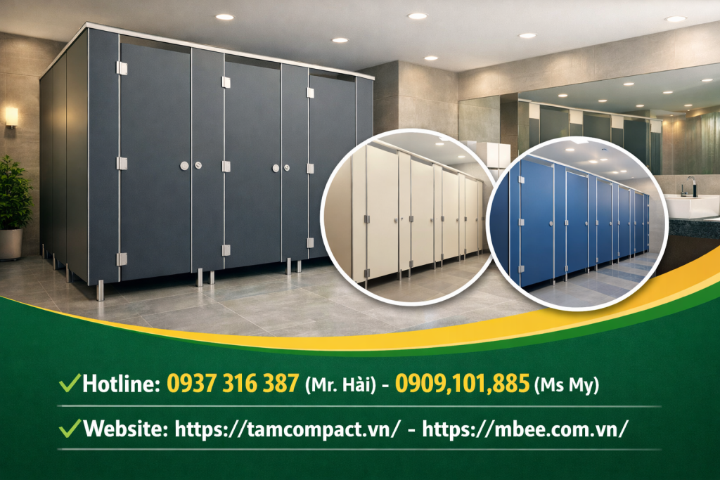 Lắp đặt Vách Ngăn Vệ Sinh Tấm Compact HPL Tại Lào Cai