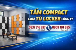 Tấm Compact Làm Tủ Locker Công Ty