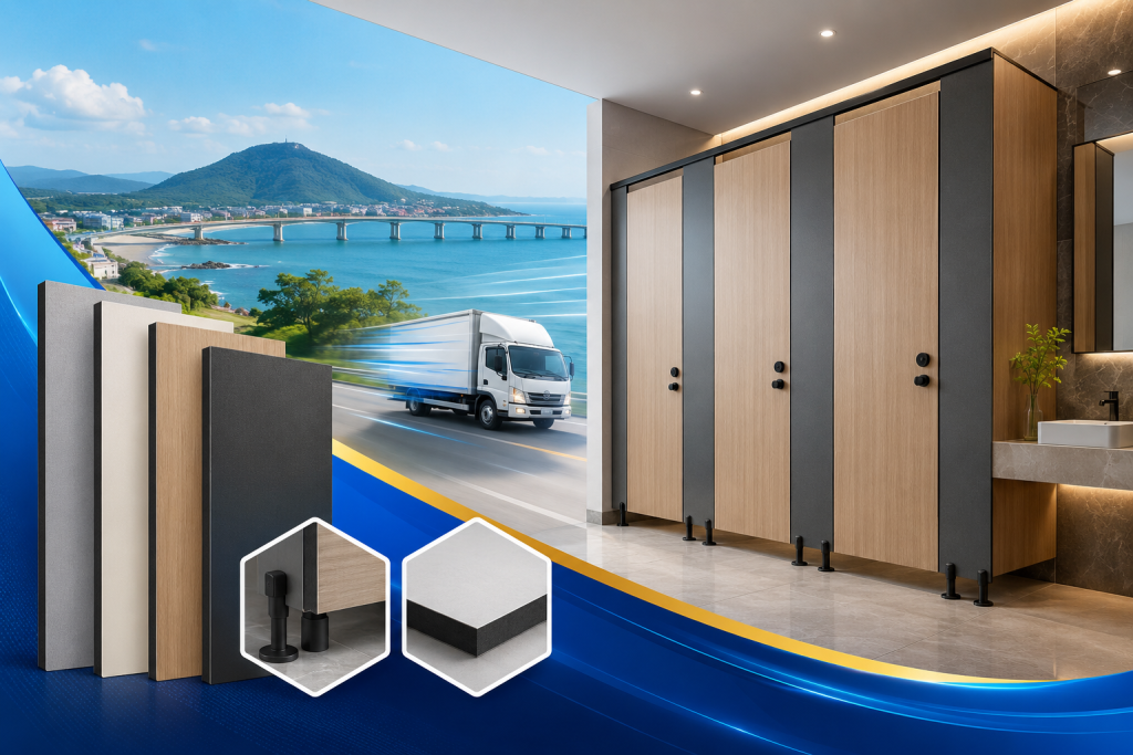 MBEE Cung Cấp Vách Ngăn Vệ Sinh Tấm Compact Giao Nhanh Tới Quảng Ngãi
