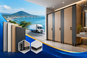 MBEE Cung Cấp Vách Ngăn Vệ Sinh Tấm Compact Giao Nhanh Tới Quảng Ngãi