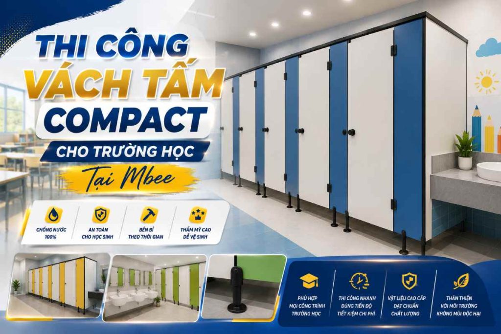 Thi Công Vách Tấm Compact Cho Trường Học Tại Mbee