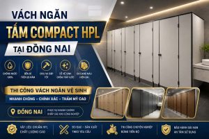 Vách Ngăn Tấm Compact HPL Tại Đồng Nai – Thi Công Vách Ngăn Vệ Sinh MBee