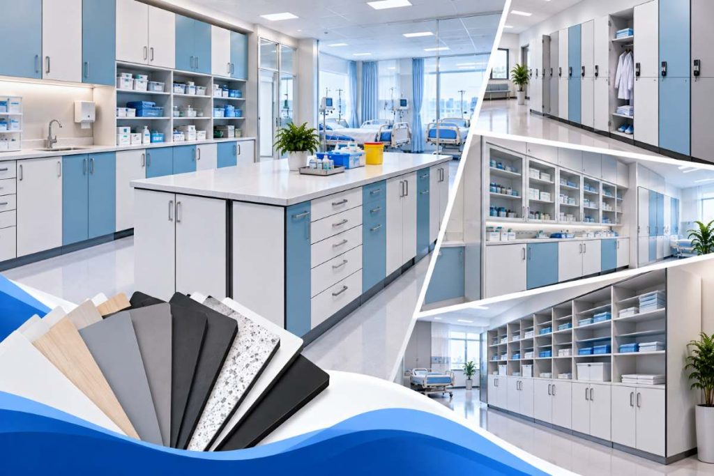 Cung Cấp Vách Ngăn Tấm Compact Làm Tủ Và Kệ Bệnh Viện Đầy Đủ Giá Tốt