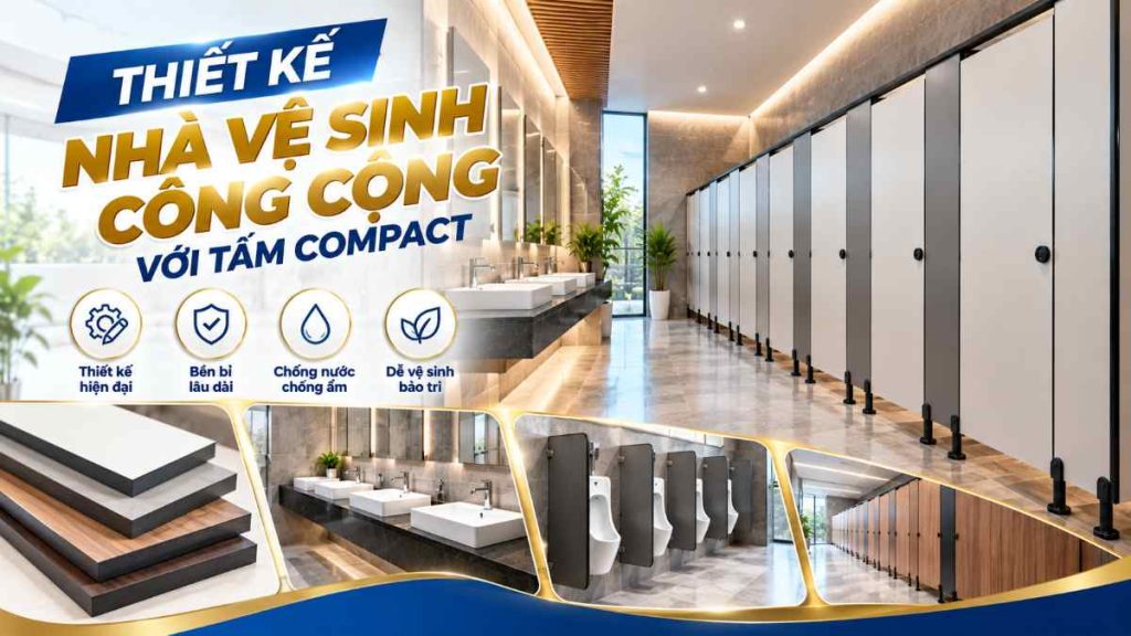 Thiết Kế Nhà Vệ Sinh Công Cộng Với Tấm Compact