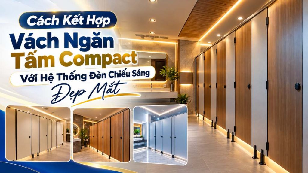 Cách Kết Hợp Vách Ngăn Tấm Compact Với Hệ Thống Đèn Chiếu Sáng Đẹp Mắt